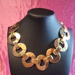 Brush Gold Statement Necklace